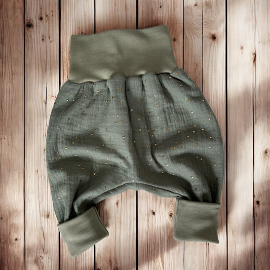 Pumphose mit goldenen Akzenten für Babys und Kleinkinder