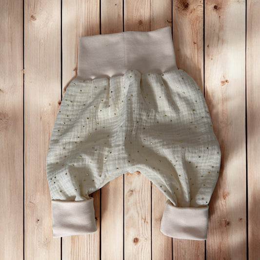 Pumphose mit goldenen Akzenten für Babys und Kleinkinder