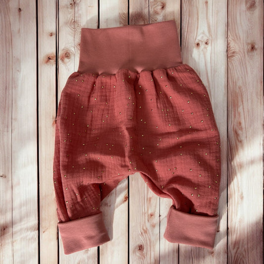 Pumphose mit goldenen Akzenten für Babys und Kleinkinder