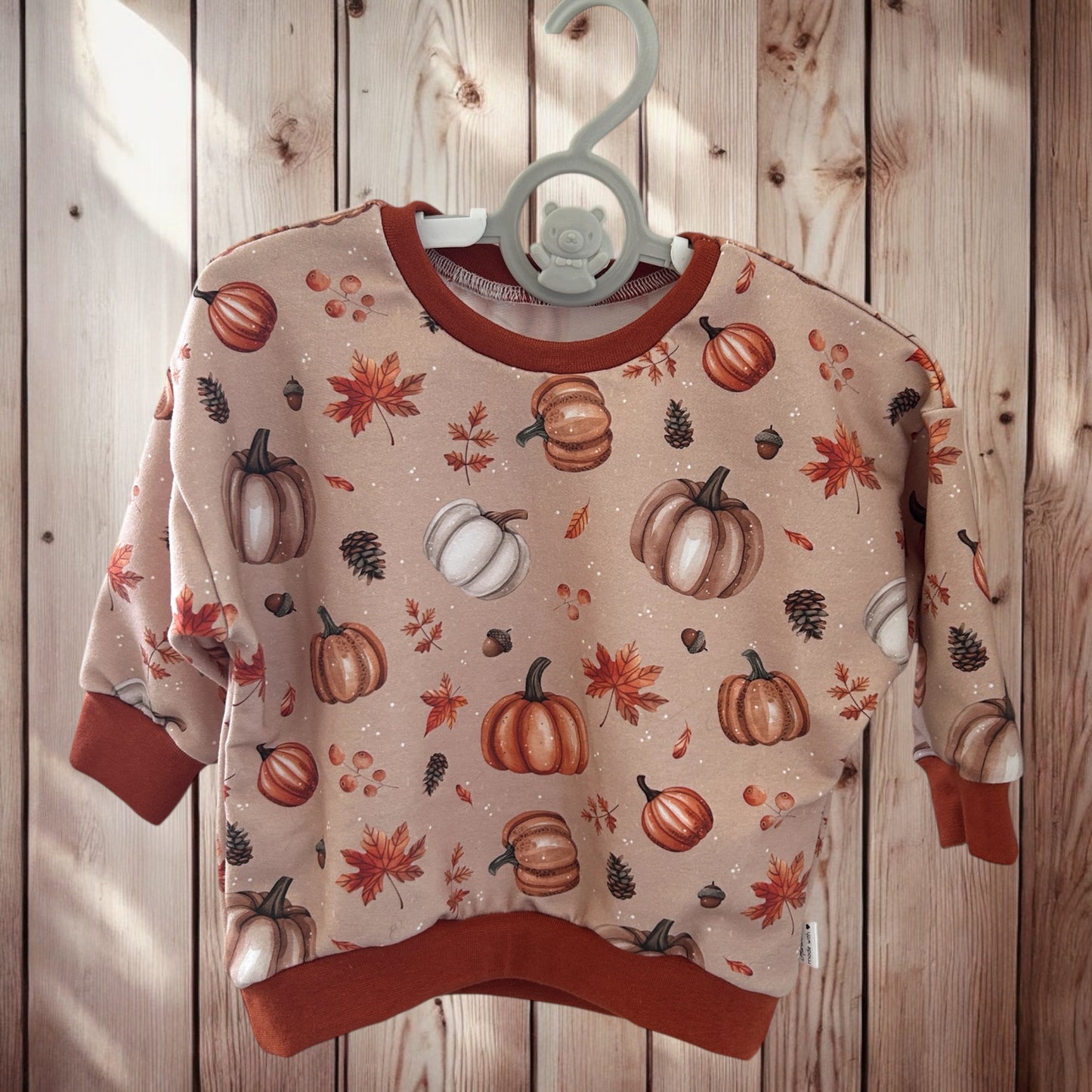 Oversize Pullover French Terry für Babys und Kleinkinder Kürbiszeit