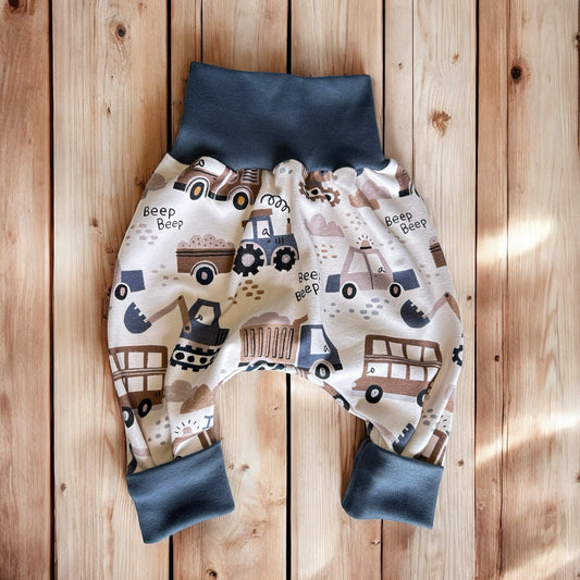 Pumphose für Babys und Kleinkinder Baustellenfahrzeuge