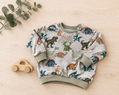 Oversize Pullover French Terry für Babys und Kleinkinder | Dinolinoland
