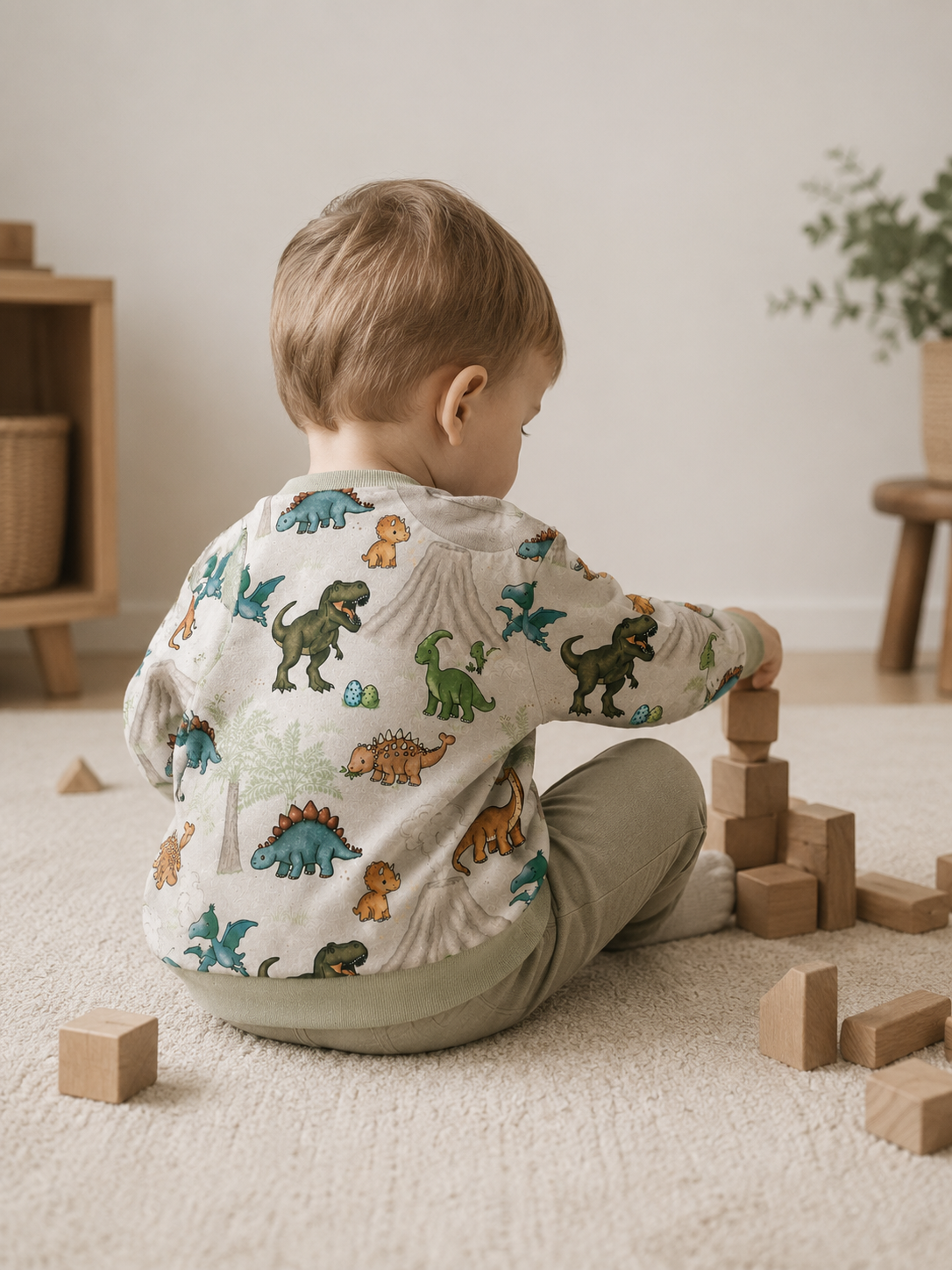 Oversize Pullover French Terry für Babys und Kleinkinder | Dinolinoland