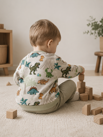 Oversize Pullover French Terry für Babys und Kleinkinder | Dinolinoland