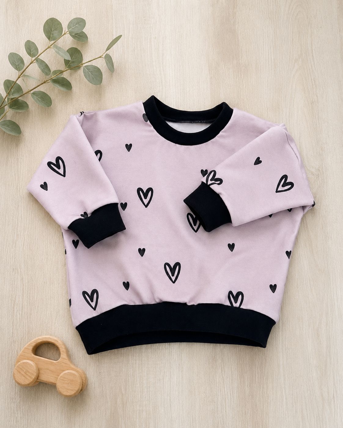 Oversize Pullover French Terry für Babys und Kleinkinder | Herzen Rosie