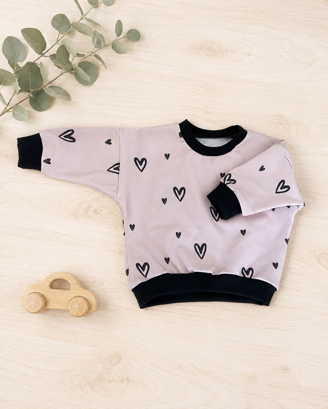 Oversize Pullover French Terry für Babys und Kleinkinder | Herzen Rosie