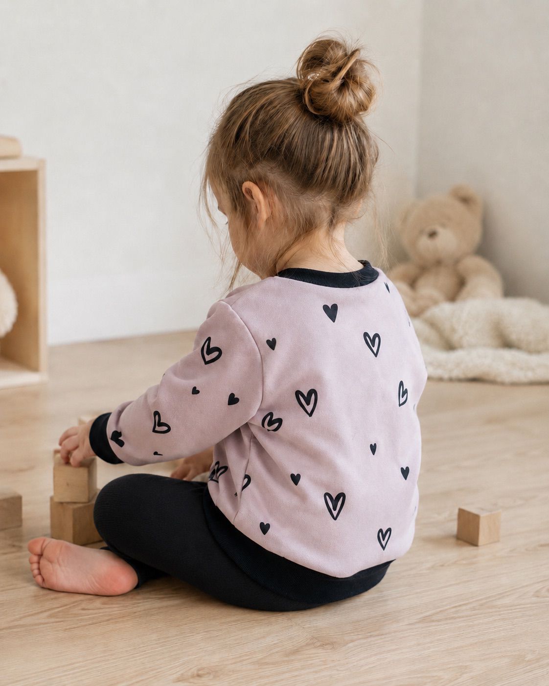 Oversize Pullover French Terry für Babys und Kleinkinder | Herzen Rosie